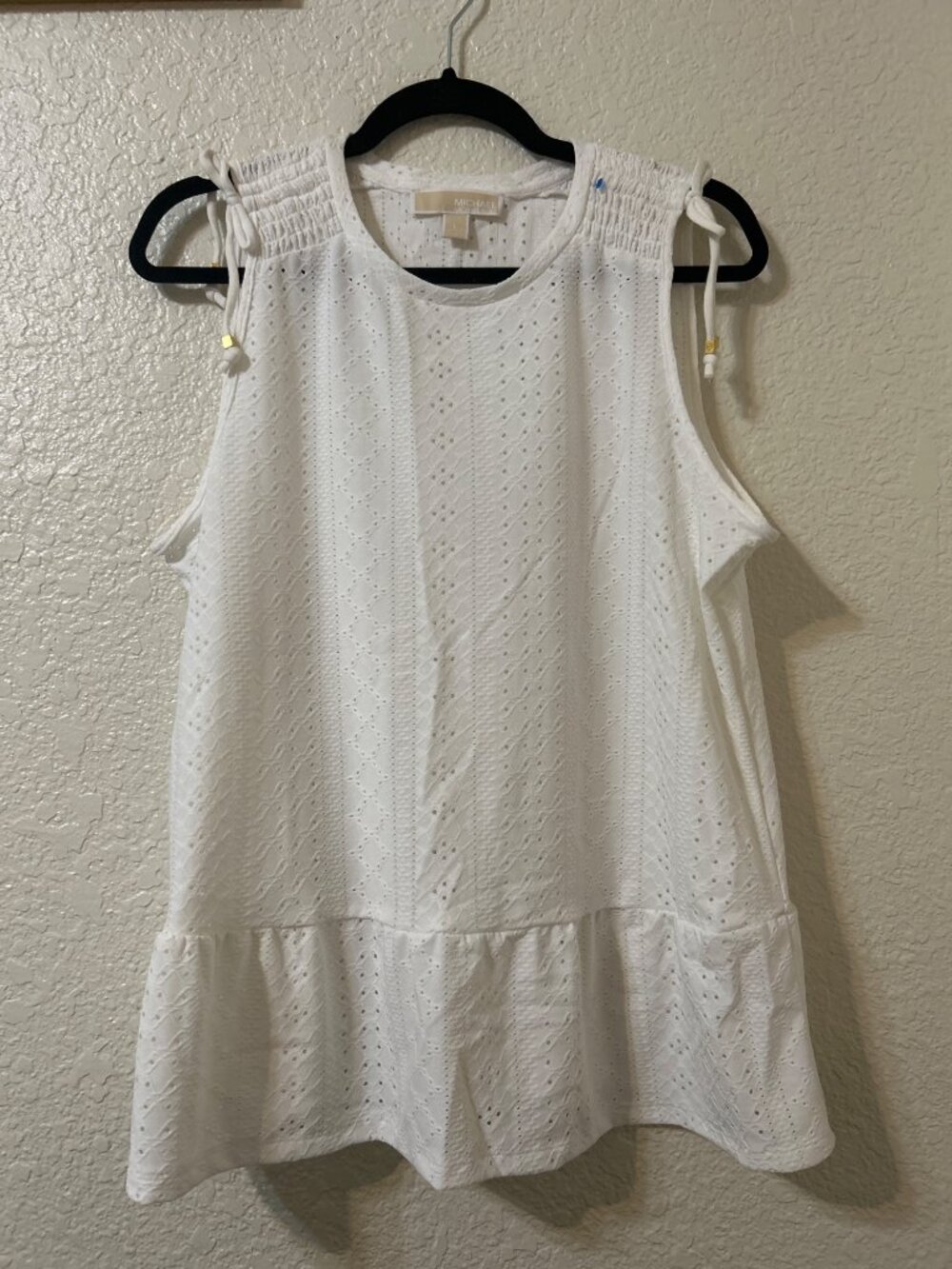 MICHAEL MICHAEL KORS WOMAN'S WHITE TOP L